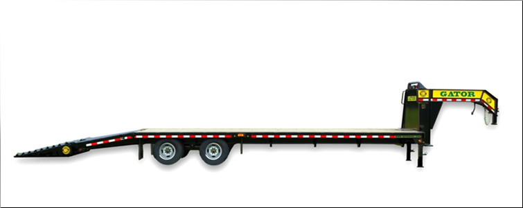 Gooseneck Flat Bed Equipment Trailer | 20 Foot + 5 Foot Flat Bed Gooseneck Equipment Trailer For Sale   Clay County, Tennessee